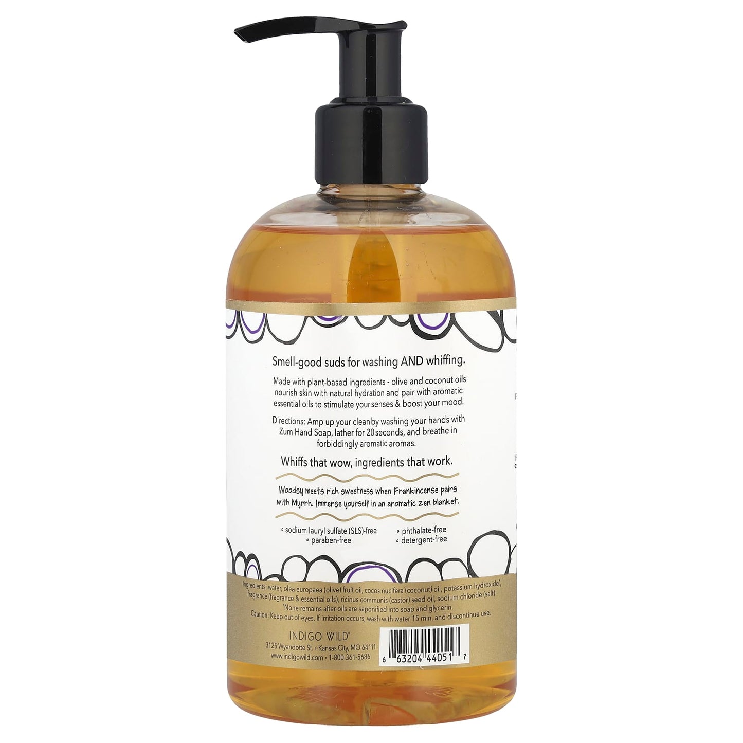 ZUM, Hand Soap, Frankincense & Myrrh, 12 fl oz (354 ml) - Image 2