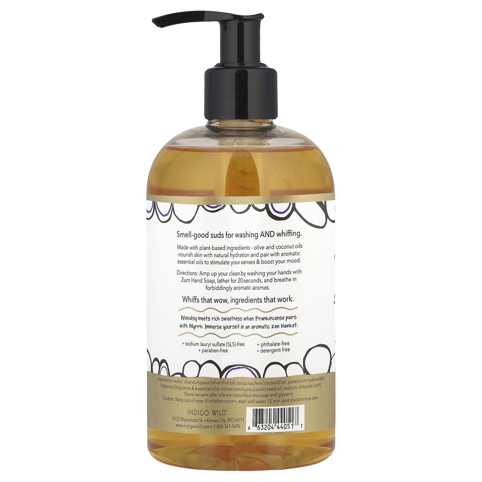 ZUM, Hand Soap, Frankincense & Myrrh, 12 fl oz (354 ml) - Image 2