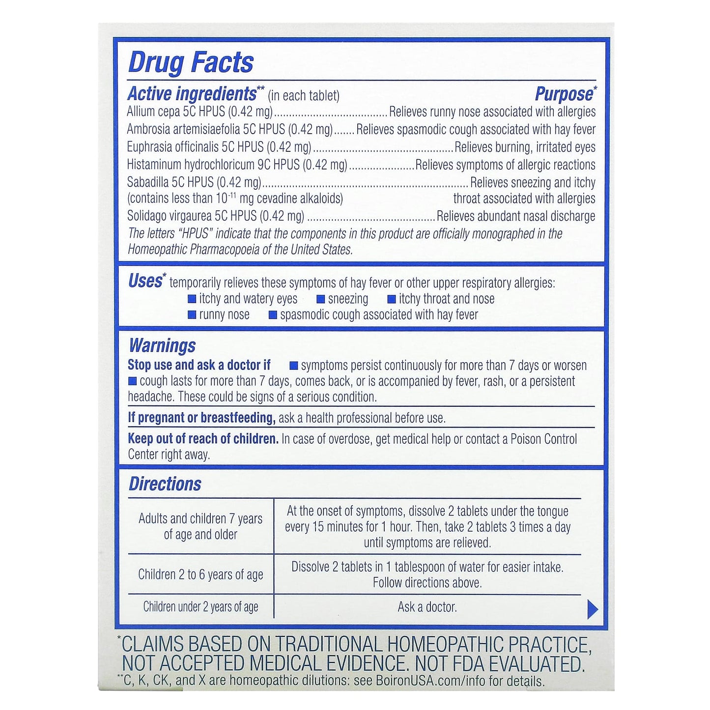 Boiron Allergy Relief 60 Meltaway Tablets - Natural Allergy Aid - Image 2