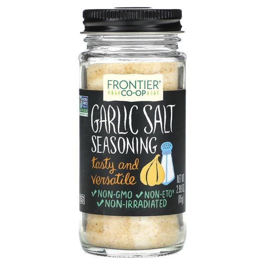 Frontier Co-op Organic Garlic Salt Seasoning, 2.99 oz (85g) - Non-GMO - Image 1