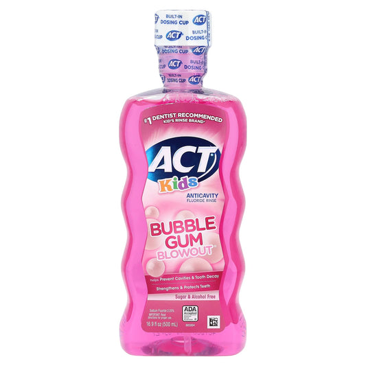 Act Bubble Gum Blowout, Anticavity Kid's Rinse, Sugar & Alcohol Free, 16.9 oz - Image 1