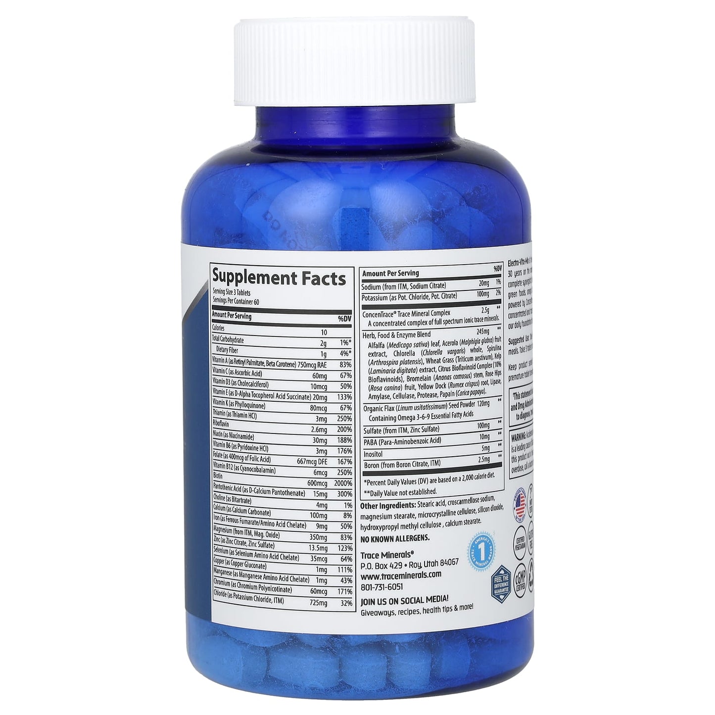 Trace, Electro-Vita-Min, 180 Tablets - Image 2