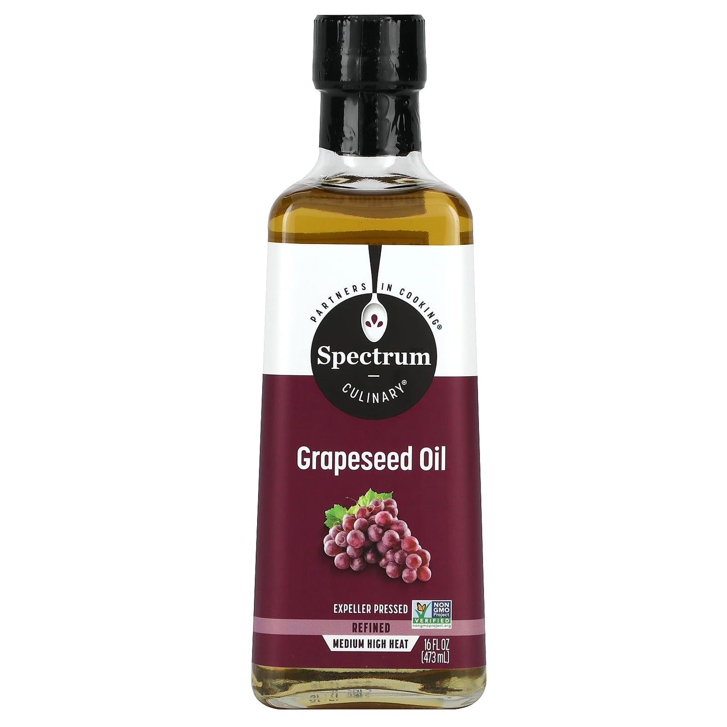 Spectrum Culinary, Grapeseed Oil, Expeller Pressed, 16 fl oz (473 ml) - Image 1