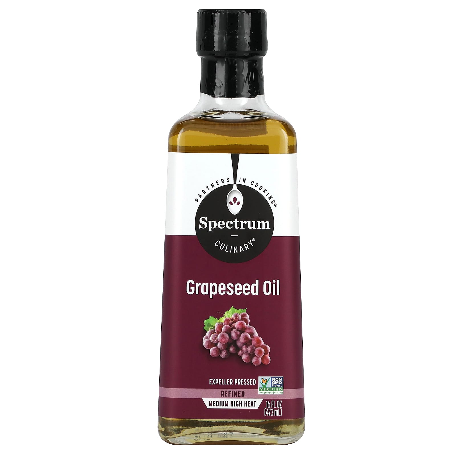 Spectrum Culinary, Grapeseed Oil, Expeller Pressed, 16 fl oz (473 ml) - Image 1