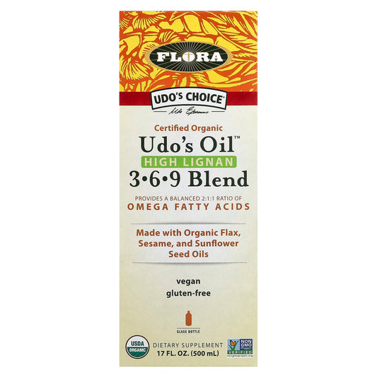 Flora Udo's Choice Organic Omega 3 6 9 Blend, 17 fl oz (500 ml) - Image 1