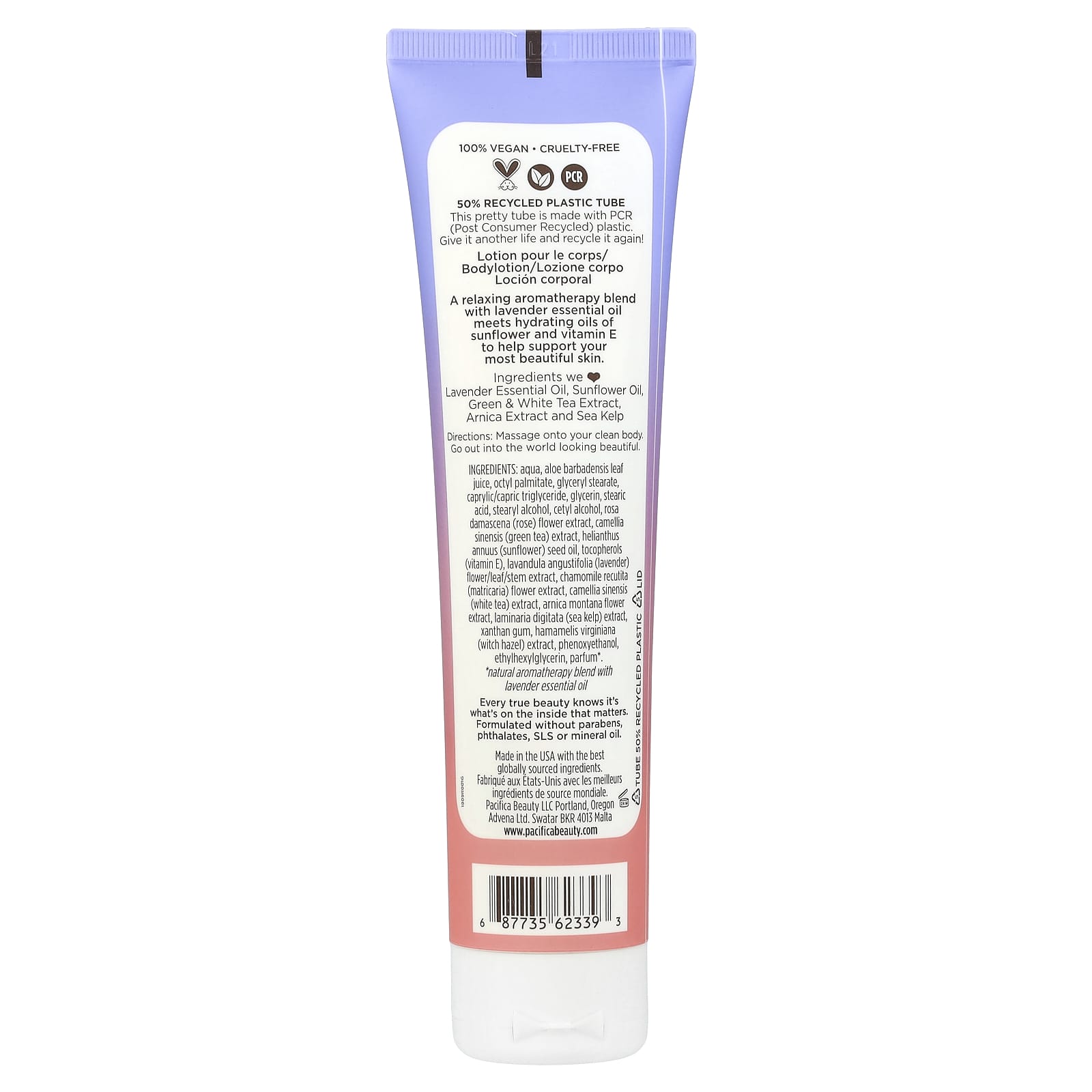 Pacifica, Lavender Moon, Body Lotion, Lavender Rose & Chamomile, 5 fl oz (147 ml) - Image 2