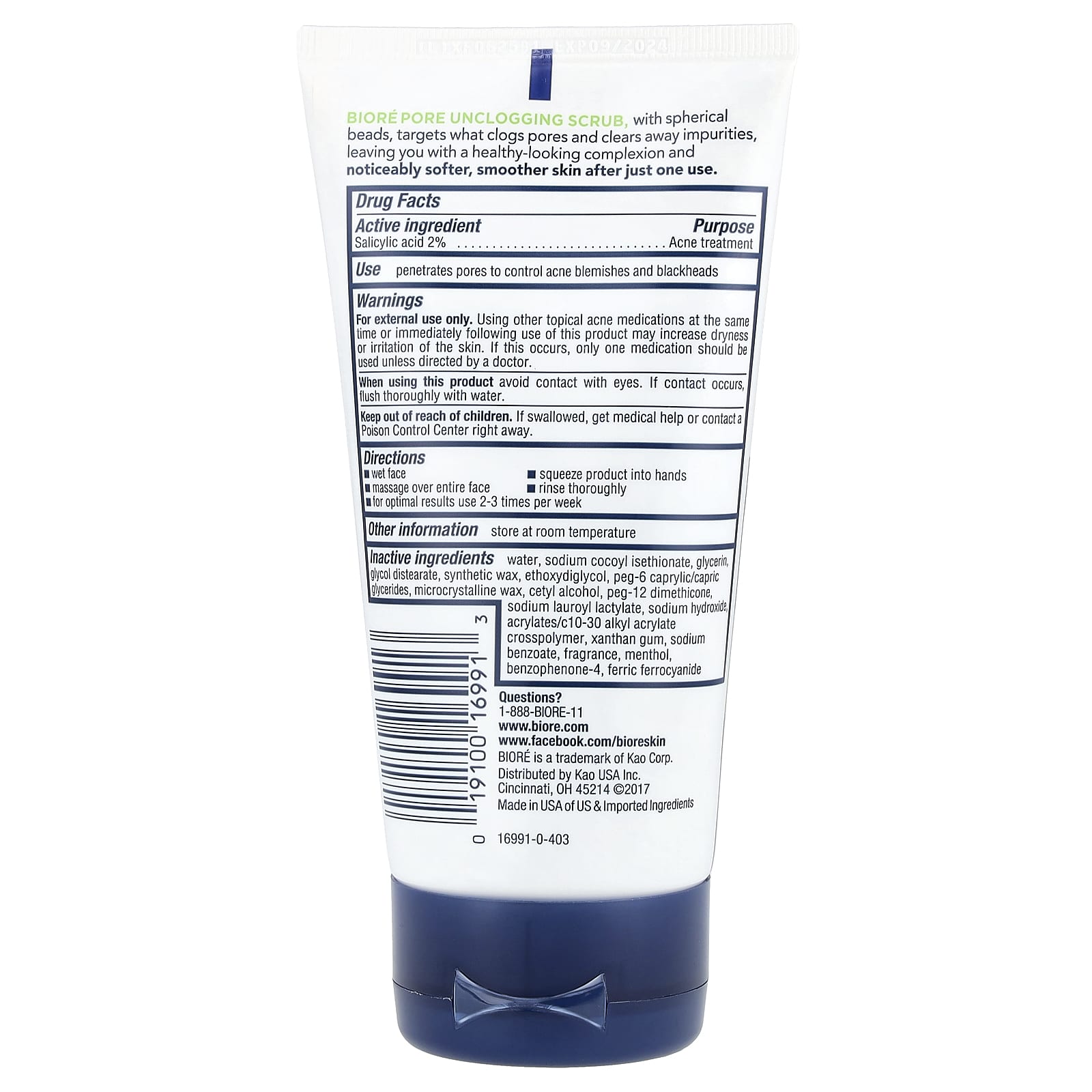 Biore Pore Unclogging Scrub - Deep Cleanse & Smooth Skin - Image 2