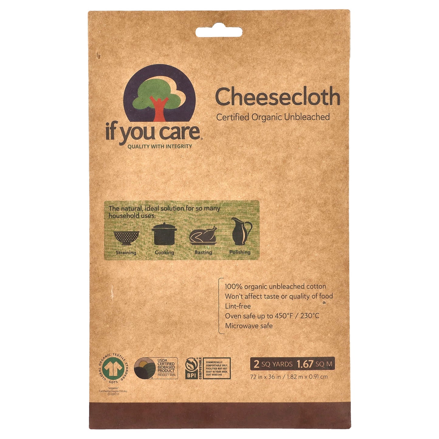 Eco-Friendly Unbleached Cheesecloth for Cooking & Home Care - Image 1