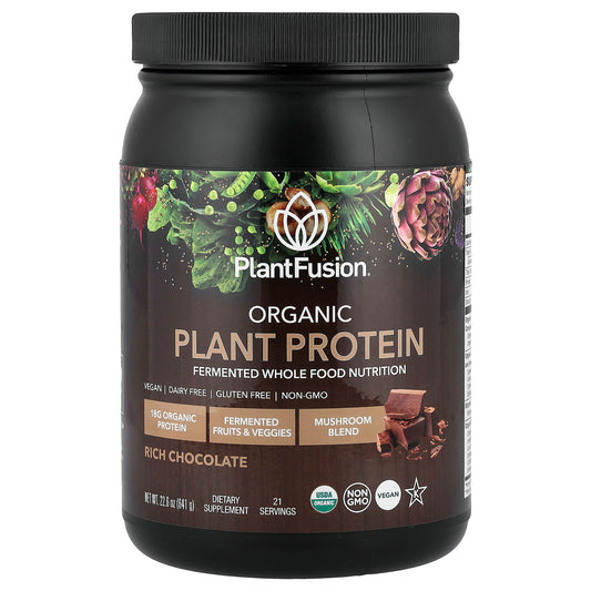 PlantFusion, Organic Plant Protein, Rich Chocolate, 22.6 oz (641 g) - Image 1