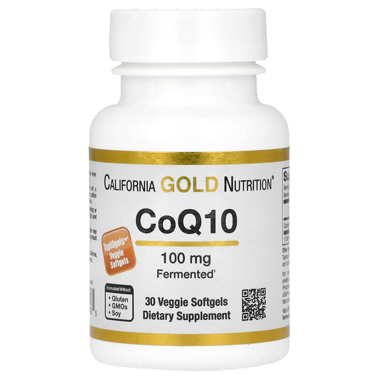Boost Cardiovascular Health with California Gold Nutrition CoQ10, 100mg, 30 Softgels - Image 1