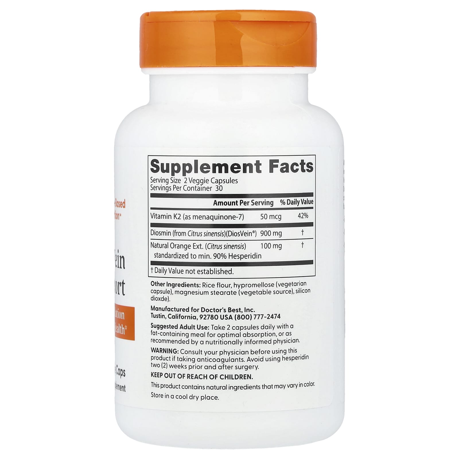 Doctor's Best Vein Support Supplement for Circulation Health - Image 2
