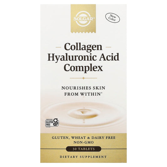 Solgar, Collagen Hyaluronic Acid Complex, 30 Tablets - Image 1