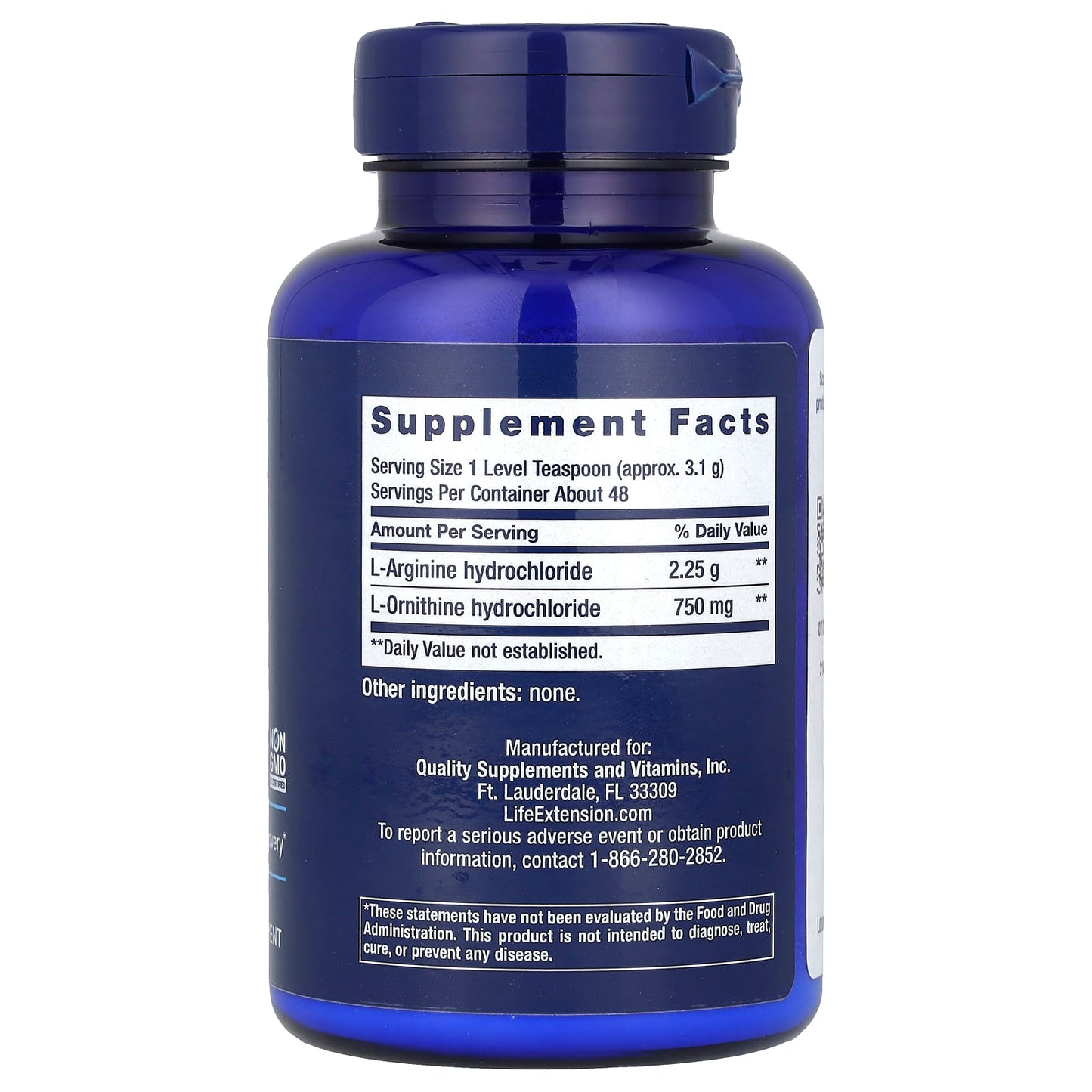 Life Extension, Arginine Ornithine Powder, 5.29 oz (150 g) - Image 2