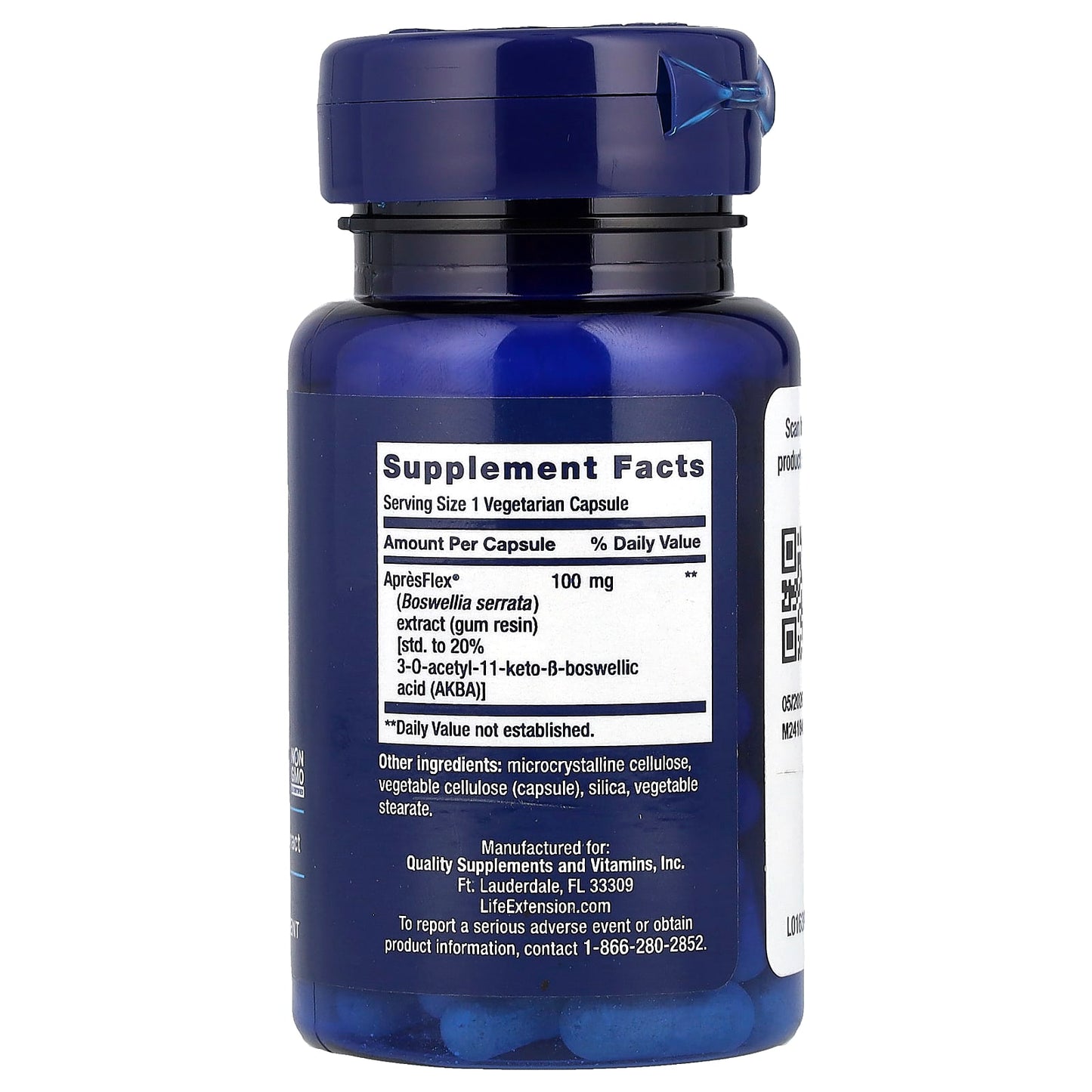 Life Extension, 5-LOX Inhibitor with ApresFlex®, 100 mg, 60 Vegetarian Capsules