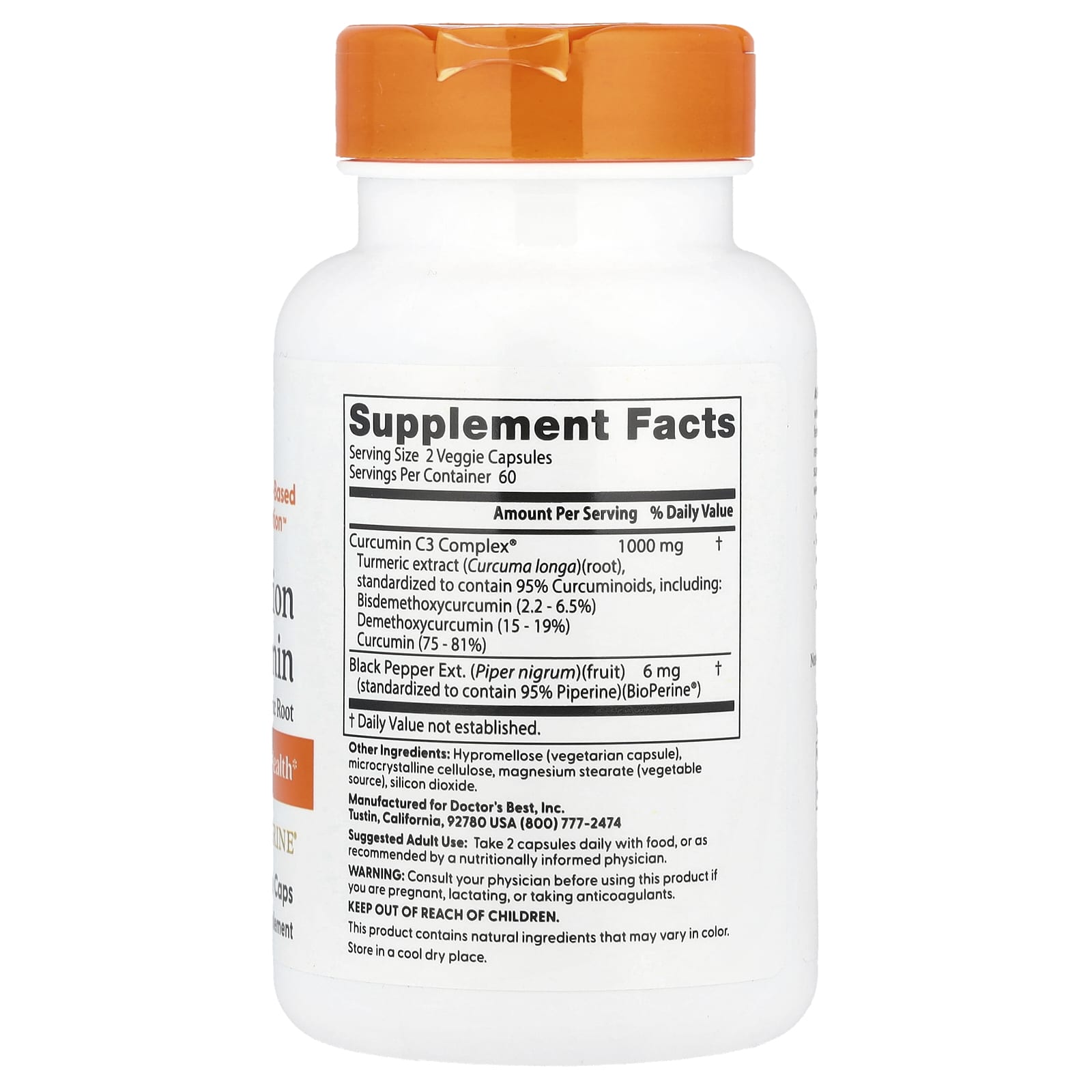 High Absorption Curcumin Supplements for Joint Health & Wellness | 120 Veggie Caps - Image 2