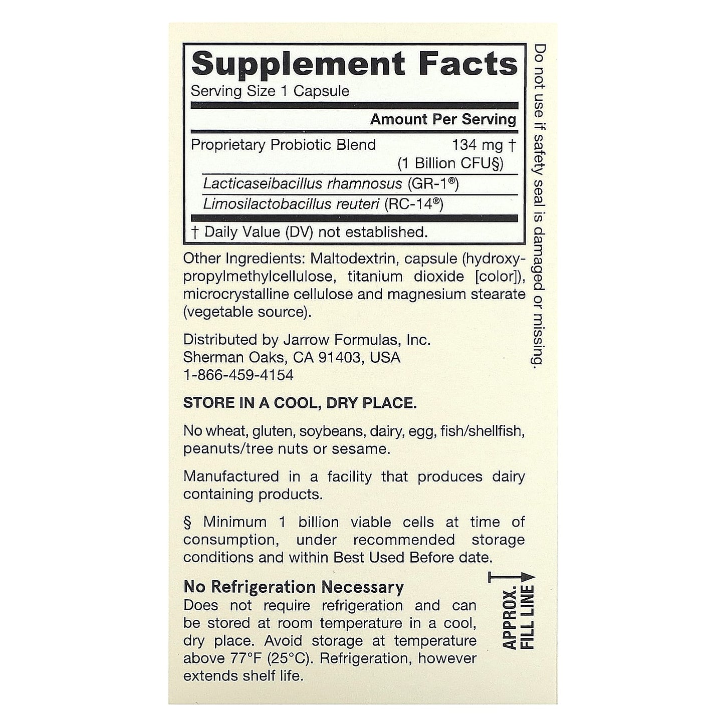 Jarrow Formulas Vegan Fem Dophilus, 1 Billion CFU, 60 Veggie Capsules for Women - Image 2