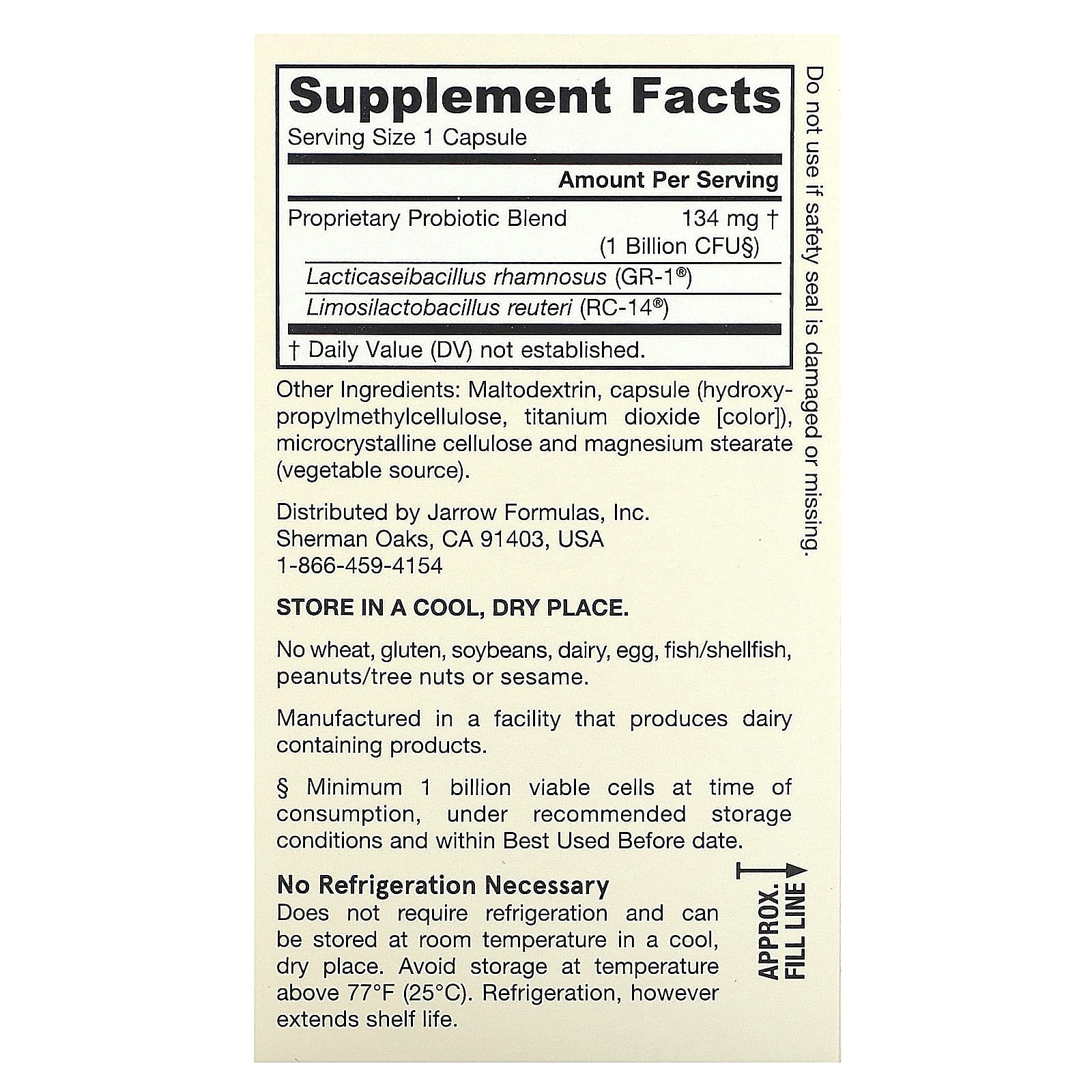 Jarrow Formulas Vegan Fem Dophilus, 1 Billion CFU, 60 Veggie Capsules for Women - Image 2