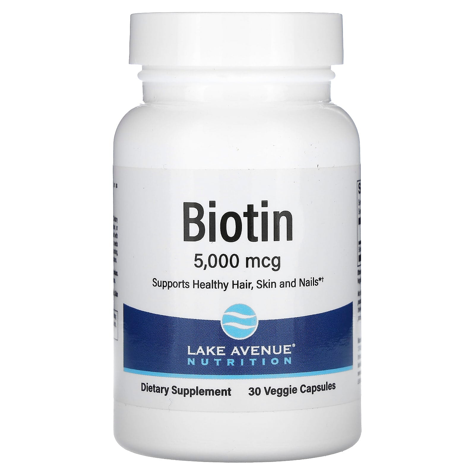 Support Healthy Hair, Skin & Nails with High-Dose Biotin (5,000 mcg, 30 Veggie Capsules) - Image 1