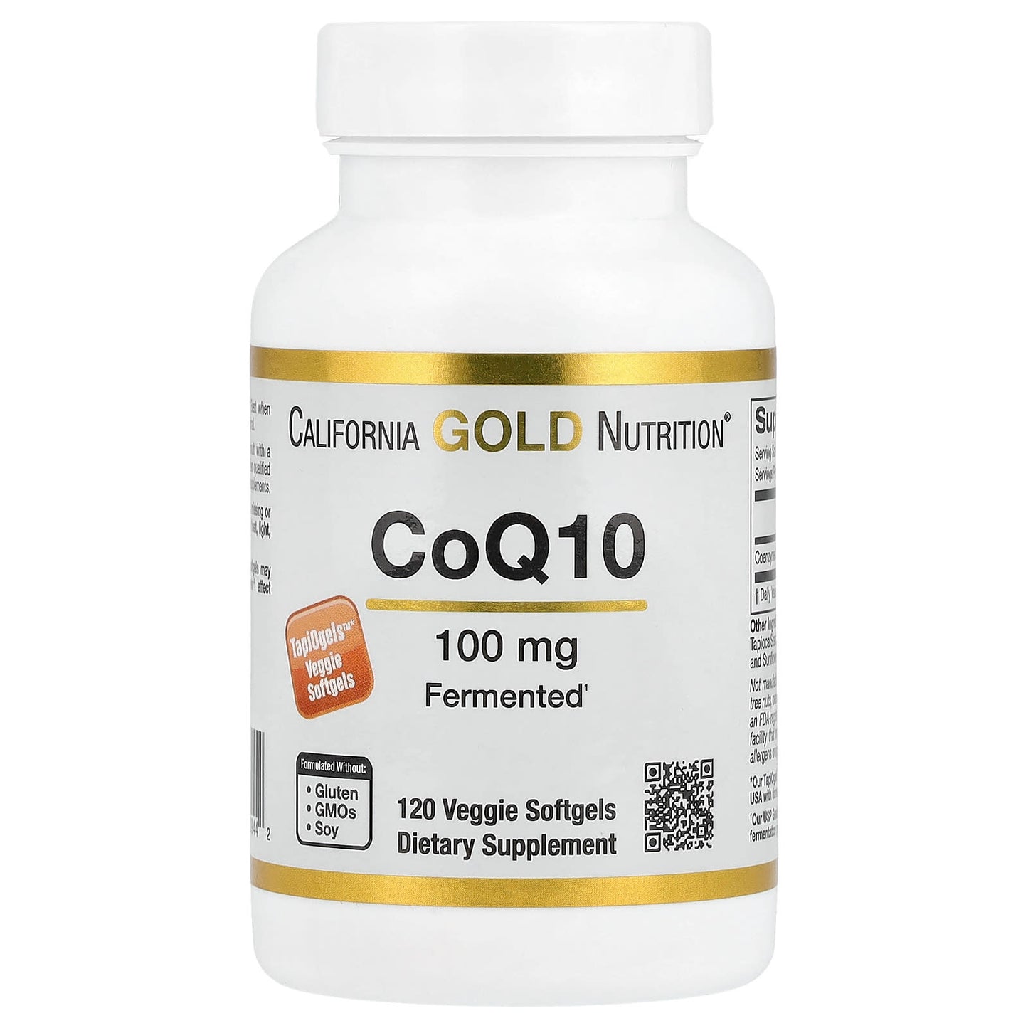 California Gold Nutrition CoQ10 100mg 120 Veggie Softgels for Healthy Heart - Image 1