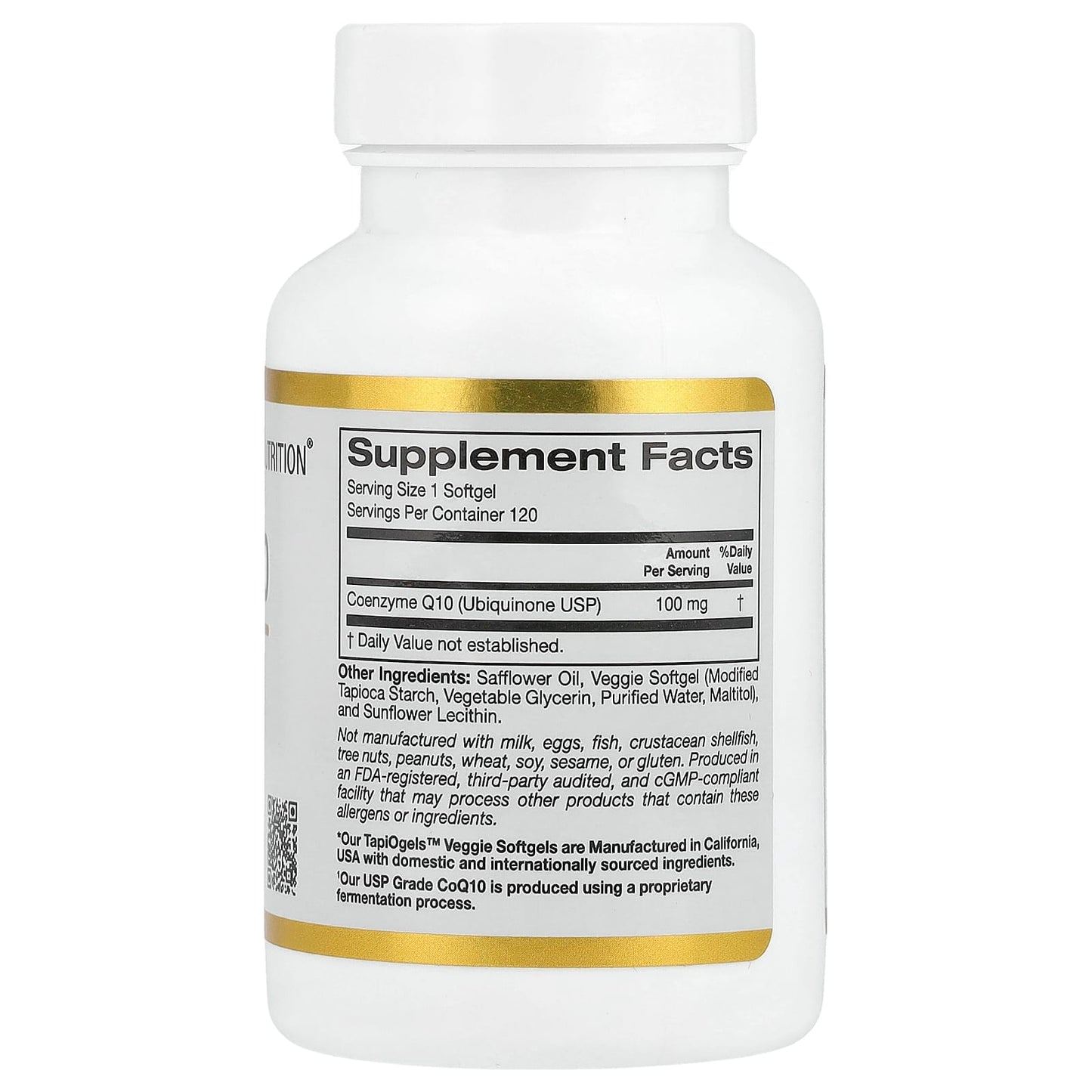 California Gold Nutrition CoQ10 100mg 120 Veggie Softgels for Healthy Heart - Image 2