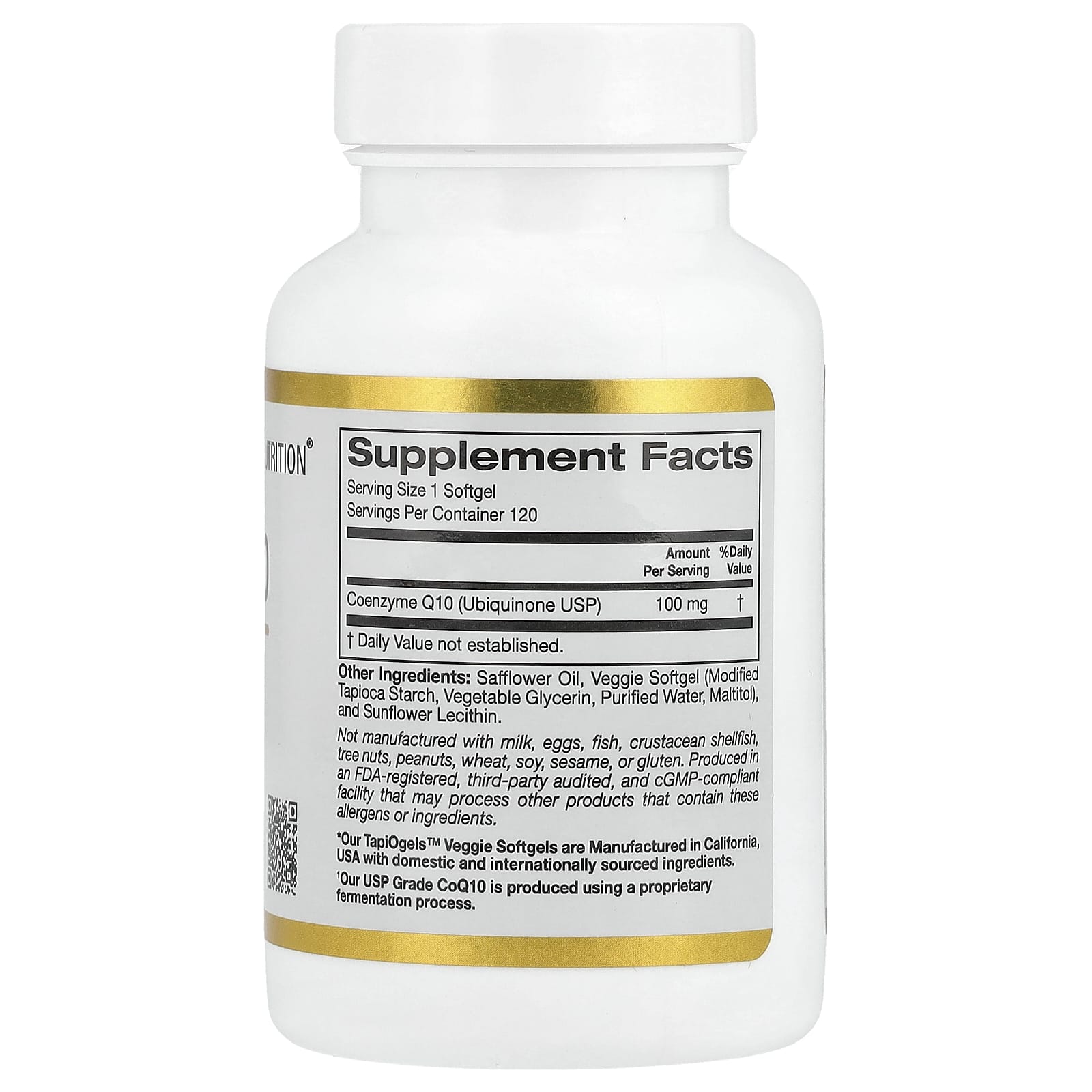 California Gold Nutrition CoQ10 100mg 120 Veggie Softgels for Healthy Heart - Image 2