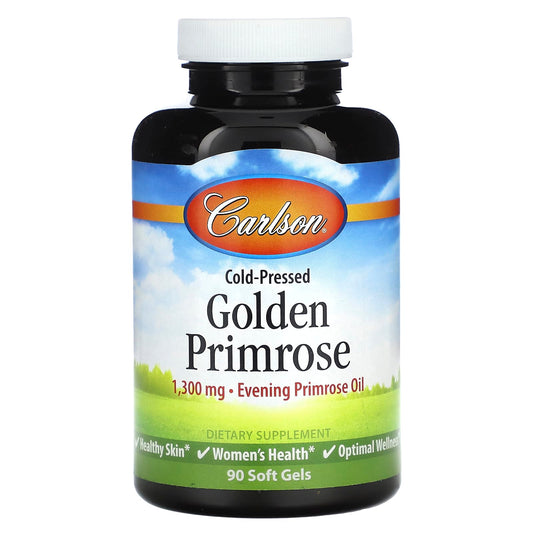 Carlson Cold-Pressed Golden Primrose Oil 1300mg 90 Soft Gels - Image 1