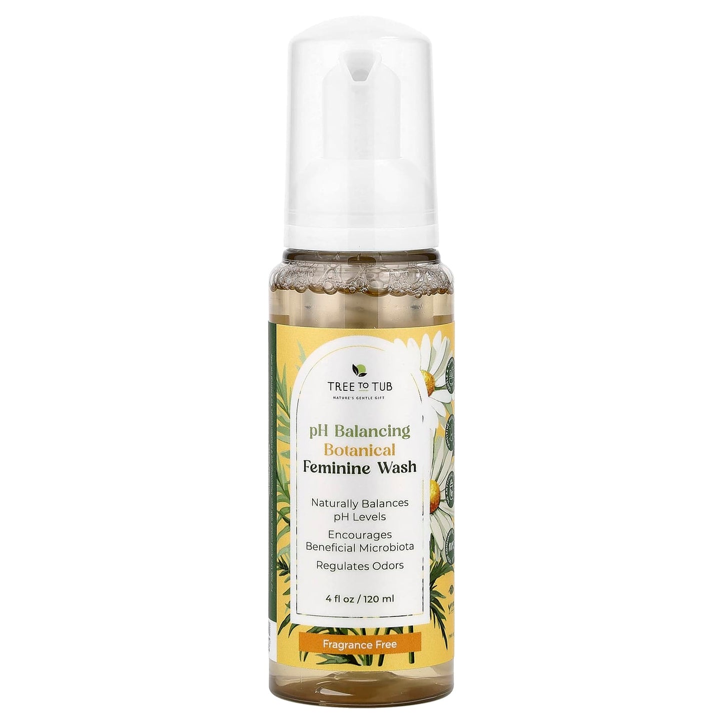Tree To Tub, pH Balancing Botanical Feminine Wash, Fragrance Free , 4 fl oz (120 ml) - Image 1