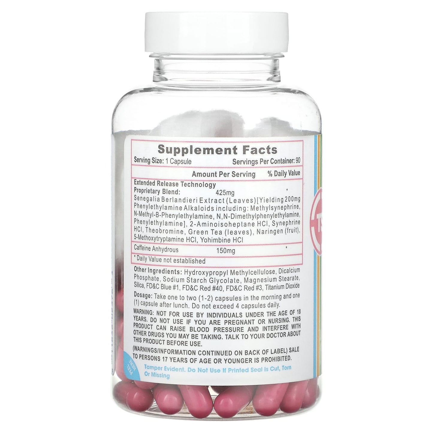 Top Secret Nutrition, Her, Ab Igniter, 575 mg, 90 Extended Release Capsules - Image 2