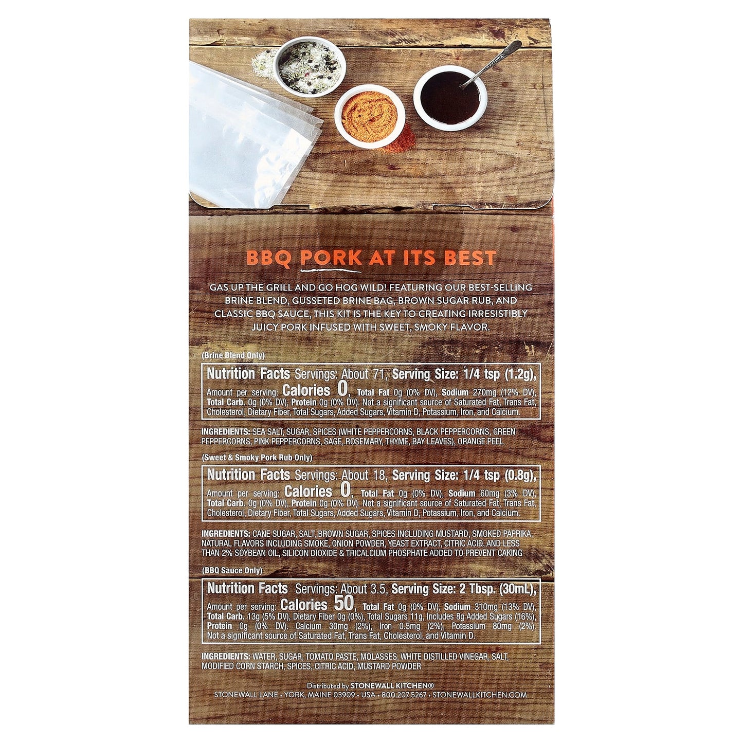 Urban Accents, Sweet & Smoky BBQ Pork Brine Kit, 7 oz (198 g) - Image 2