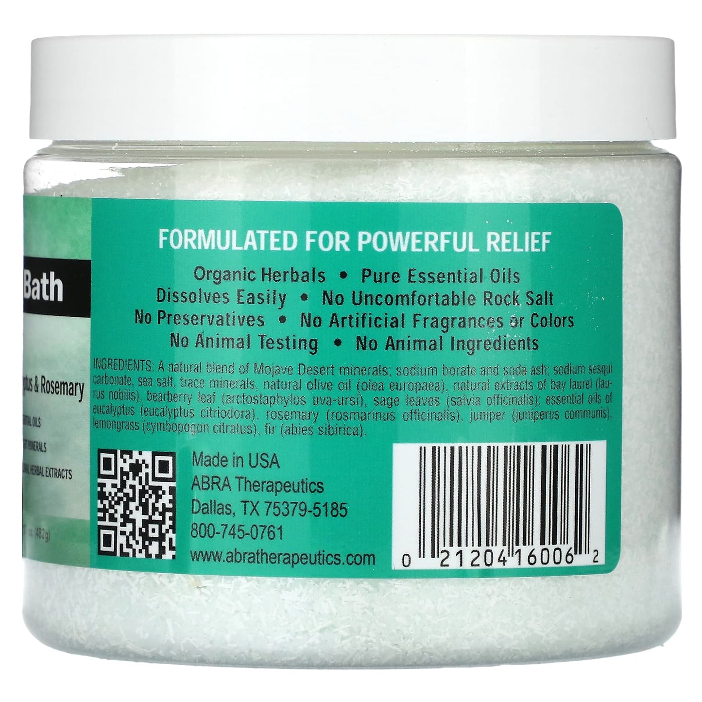 Eucalyptus & Rosemary Muscle Therapy Bath by Abra Therapeutics - 17 oz - Image 2