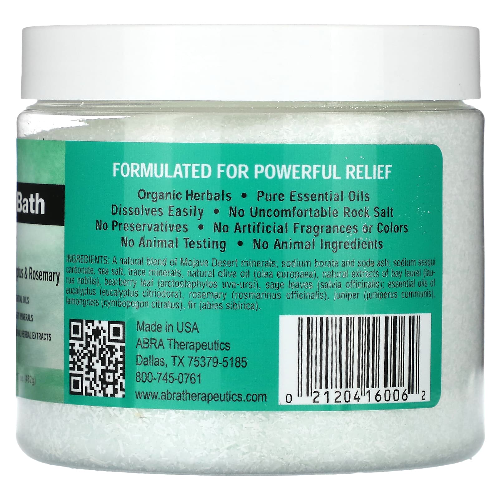 Eucalyptus & Rosemary Muscle Therapy Bath by Abra Therapeutics - 17 oz - Image 2