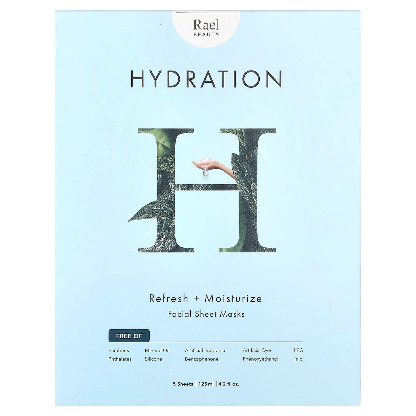 Rael, Beauty, Hydration Facial Beauty Sheet Masks, 5 Sheets, 0.84 fl oz (25 ml) Each - Image 2