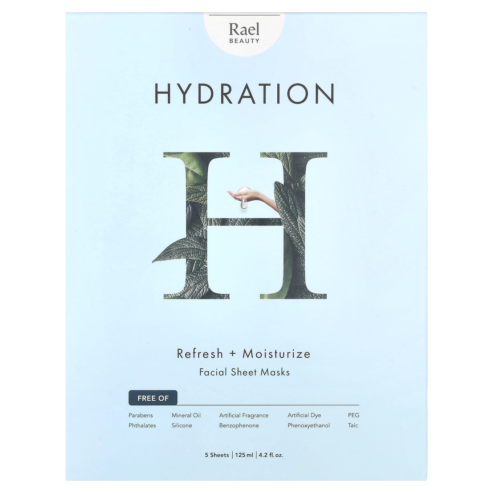 Rael, Beauty, Hydration Facial Beauty Sheet Masks, 5 Sheets, 0.84 fl oz (25 ml) Each - Image 2