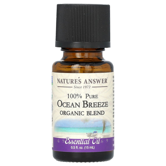 Nature's Answer, 100% Pure Organic Essential Oil Blend, Ocean Breeze, 0.5 fl oz (15 ml) - Image 1