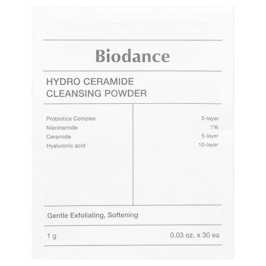 Biodance Hydro Ceramide Cleansing Powder for Glowing Skin, 30 Packs (0.03 oz/1g) - Image 1
