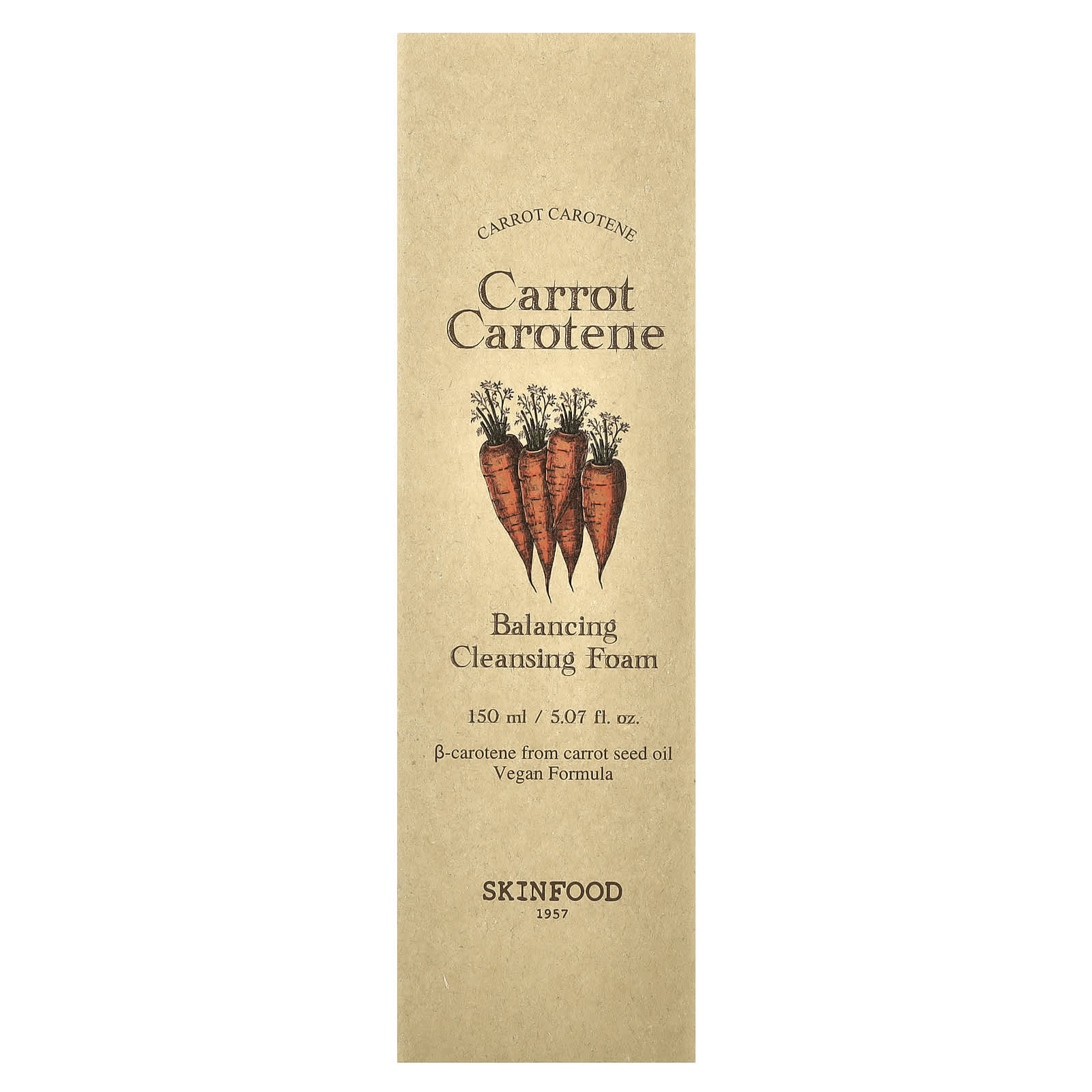 SKINFOOD, Carrot Carotene Balancing Cleansing Foam, 5.07 fl oz (150 ml) - Image 2
