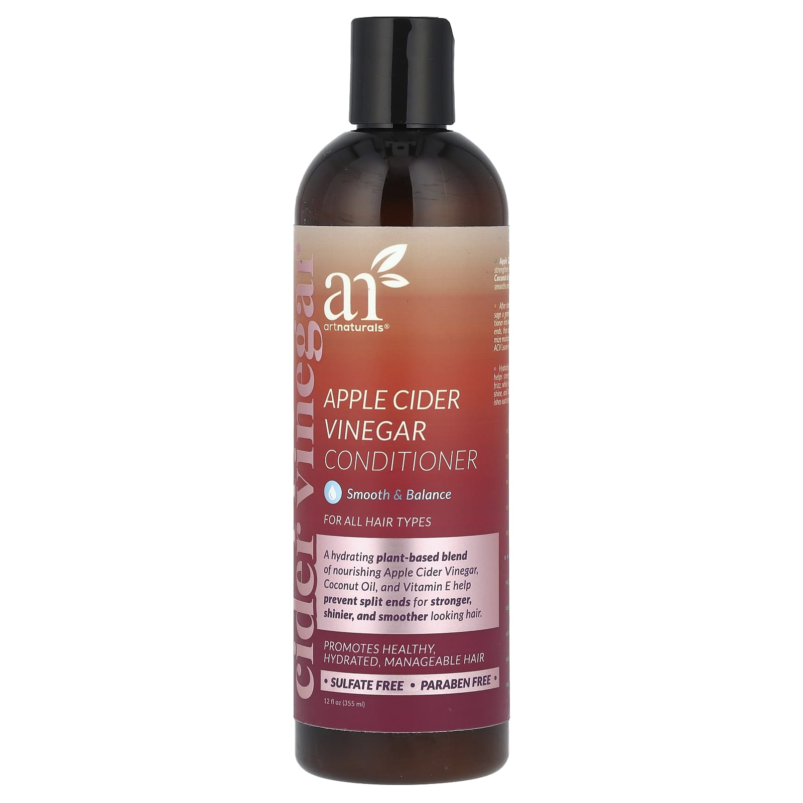 Apple Cider Vinegar Conditioner for Healthy, Hydrated Hair - 355ml - Image 1