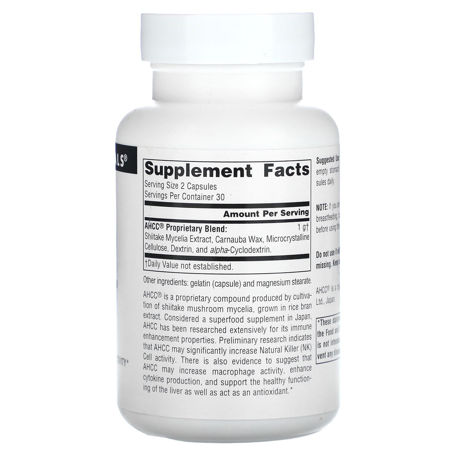 Source Naturals, AHCC, 500 mg, 60 Capsules - Image 2