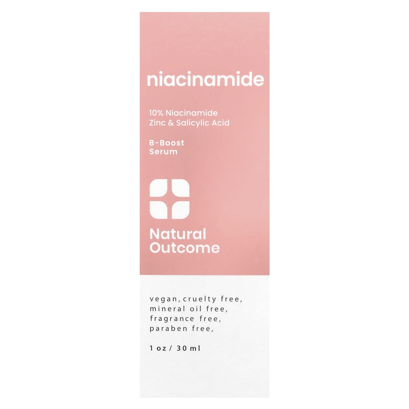 Natural Outcome, Niacinamide, B-Boost Serum, Fragrance Free, 1 oz (30 ml) - Image 2