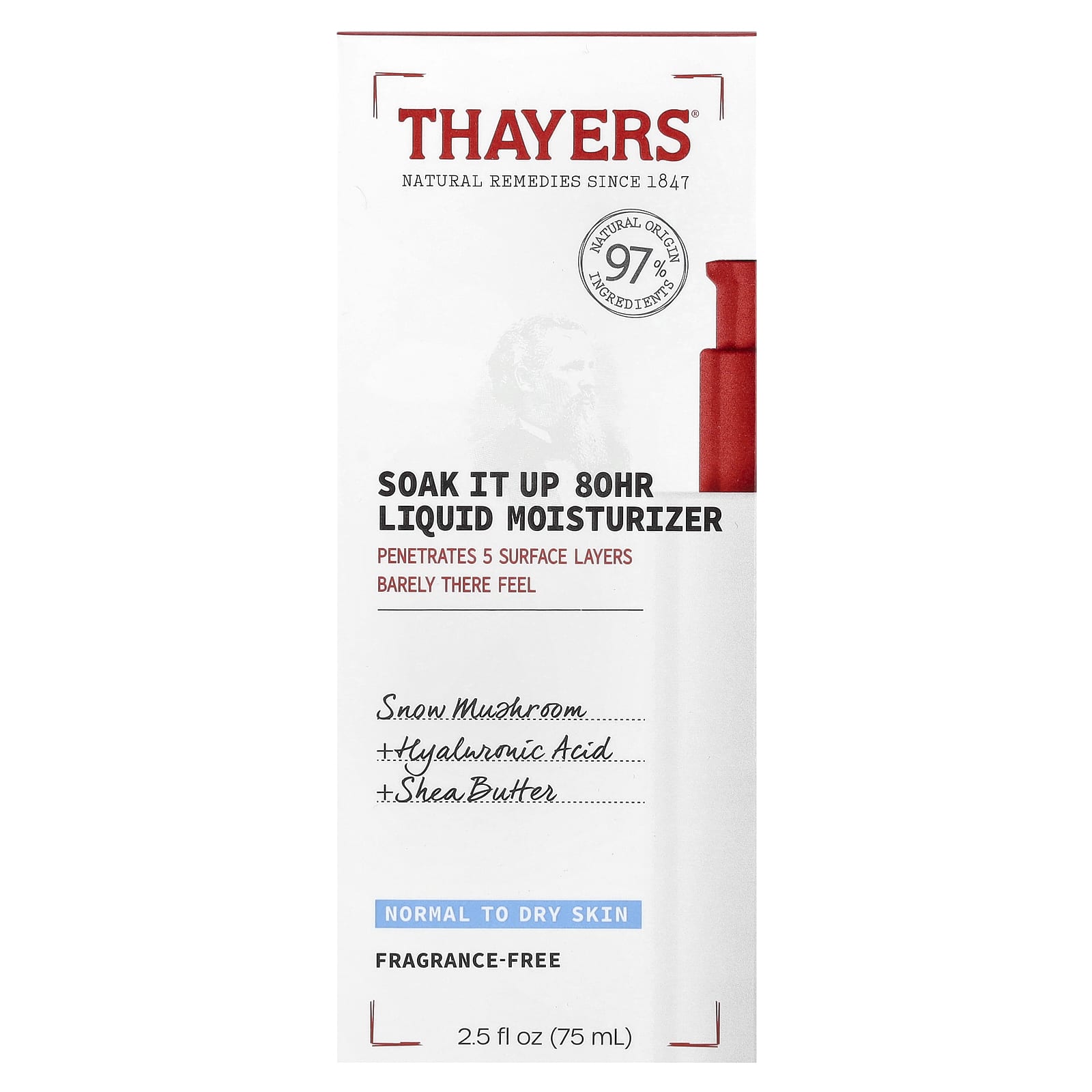 Thayers, Soak It Up 80HR Liquid Moisturizer, Fragrance-Free, 2.5 fl oz (75 ml) - Image 2