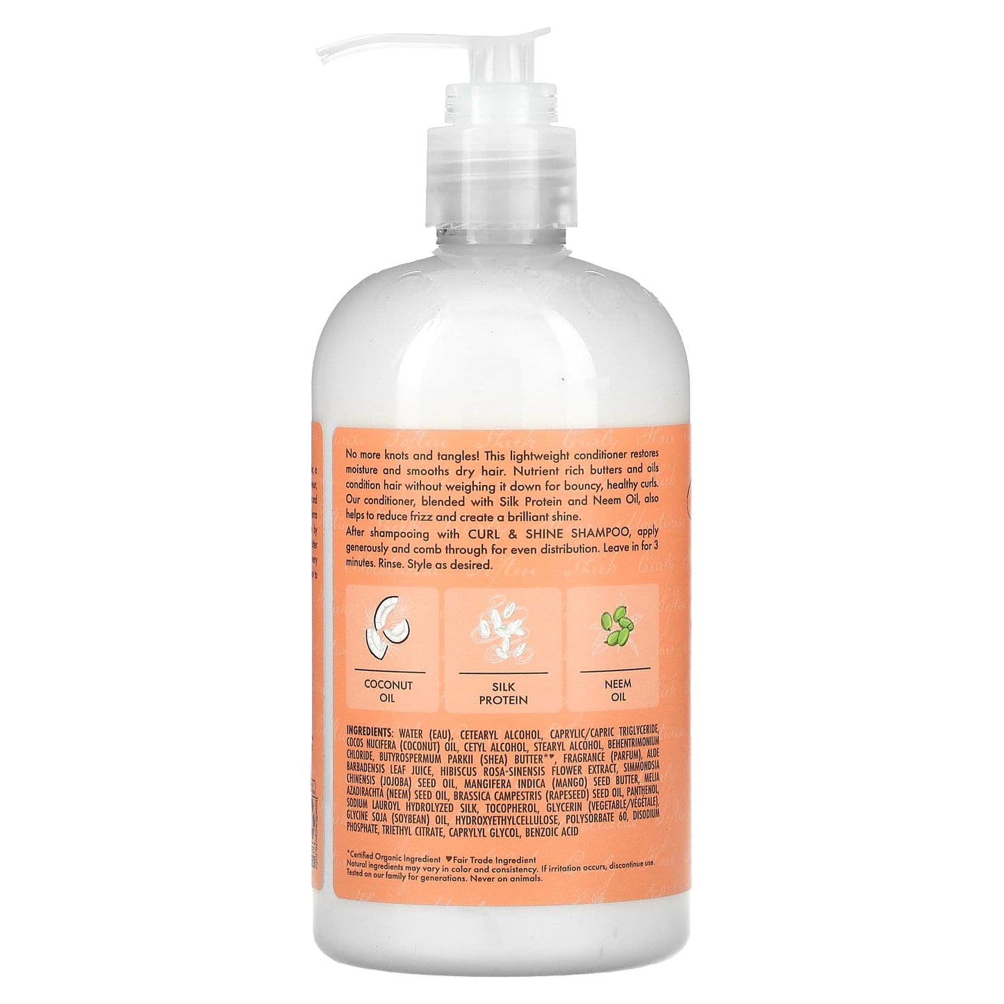 SheaMoisture, Curl & Shine Conditioner, Coconut & Hibiscus, 13 fl oz (384 ml) - Image 2