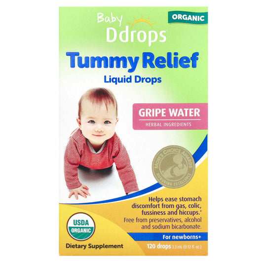 Ddrops Baby Tummy Relief Drops - Organic, Non-GMO, and Gentle - Image 1