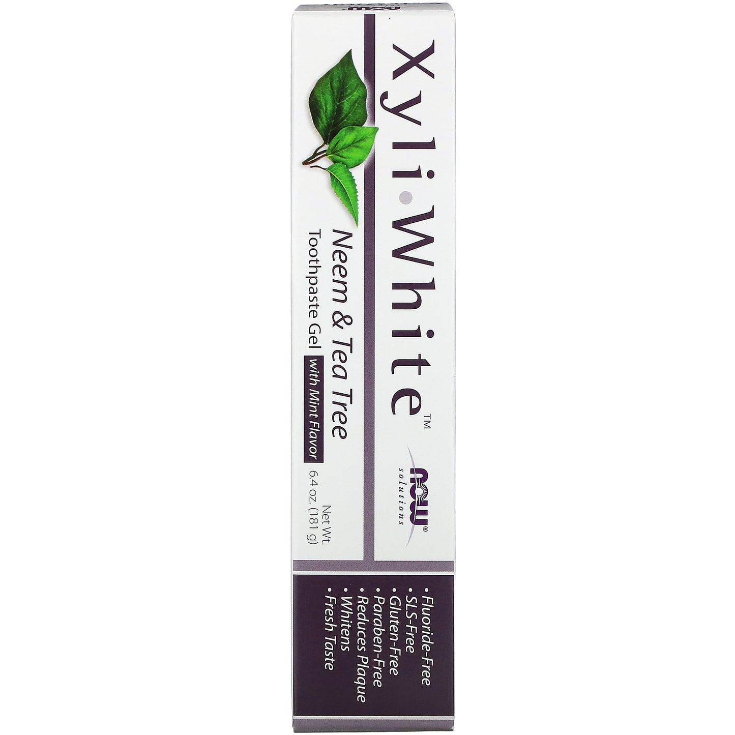 NOW Foods, Solutions, XyliWhite Toothpaste Gel, Neem & Tea Tree, Mint, 6.4 oz (181 g) - Image 2