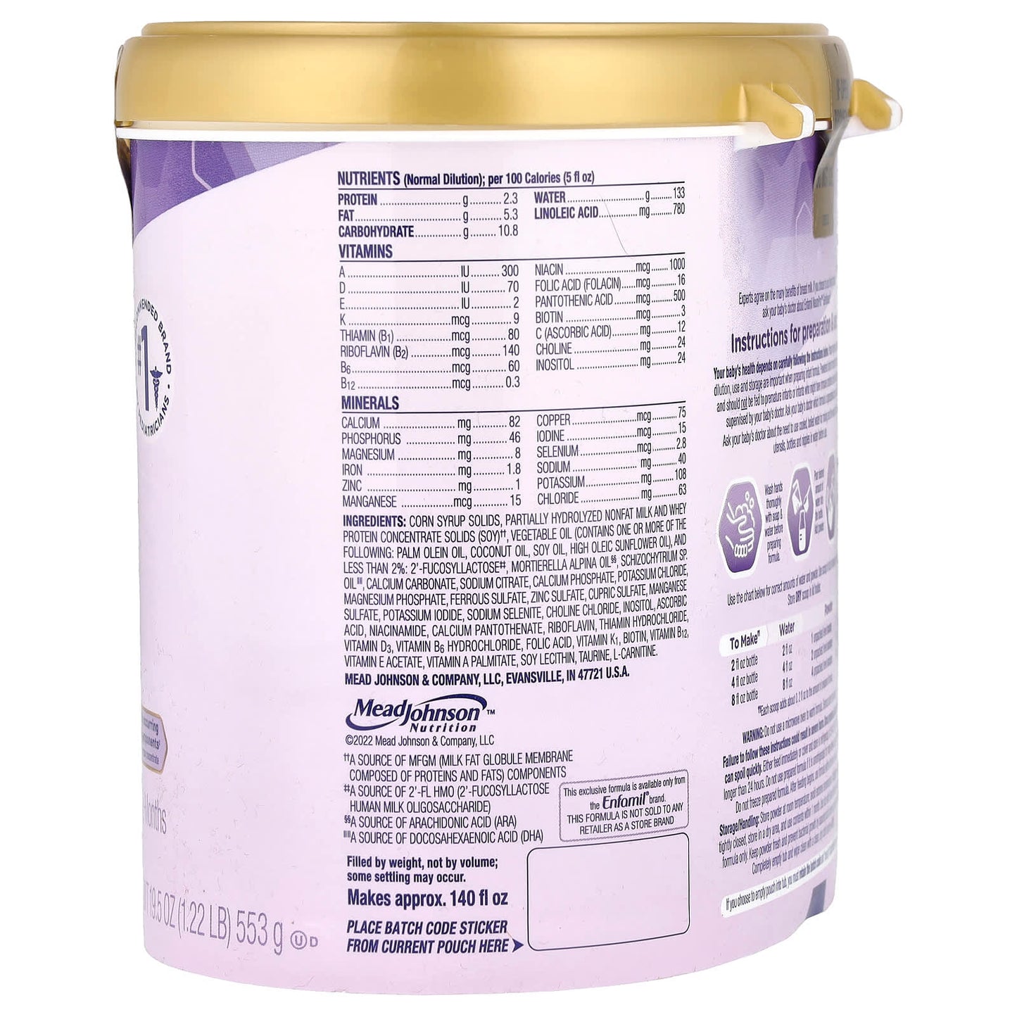Enfamil NeuroPro Gentlease Infant Formula for 0-12 Months - Image 2