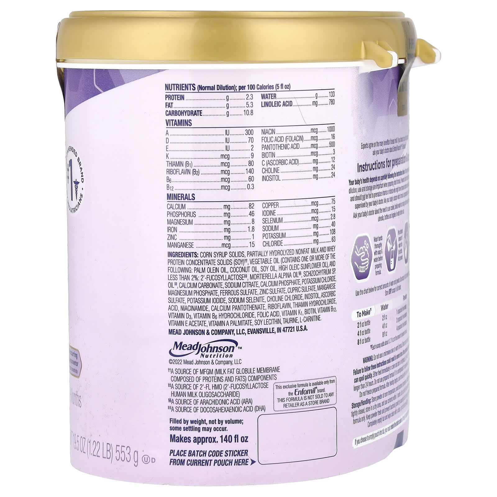 Enfamil NeuroPro Gentlease Infant Formula for 0-12 Months - Image 2