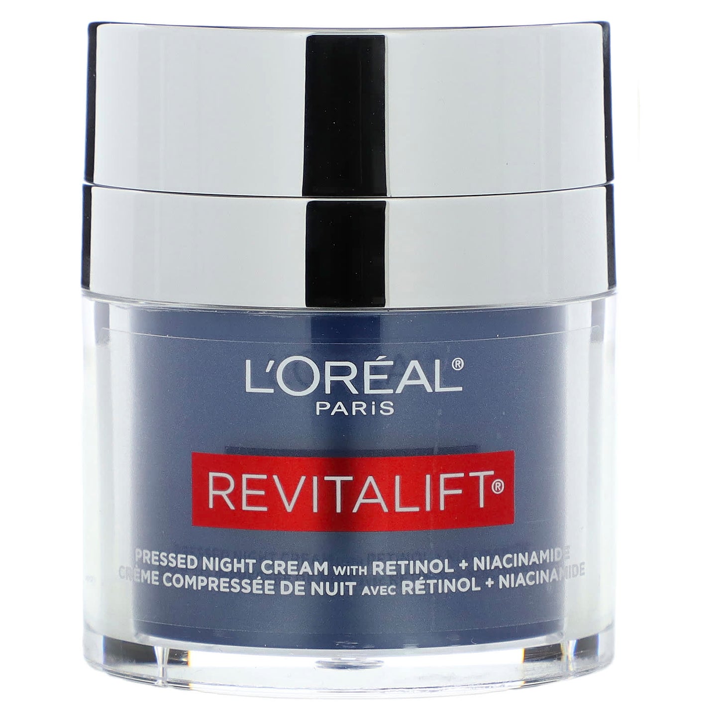 L'Oréal, Revitalift, Pressed Night Cream with Retinol + Niacinamide, Fragrance Free, 1.7 oz (48 g) - Image 1
