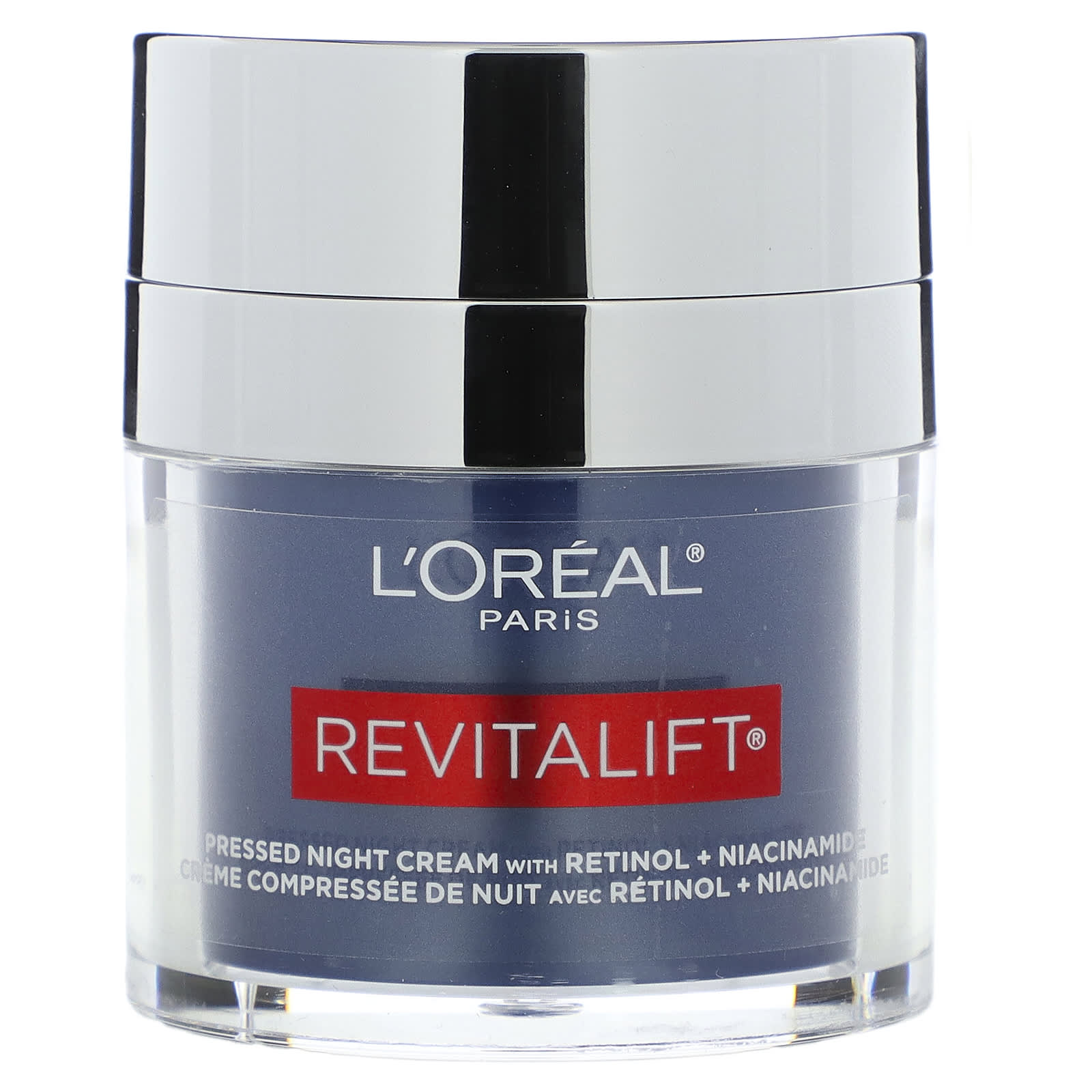 L'Oréal, Revitalift, Pressed Night Cream with Retinol + Niacinamide, Fragrance Free, 1.7 oz (48 g) - Image 1