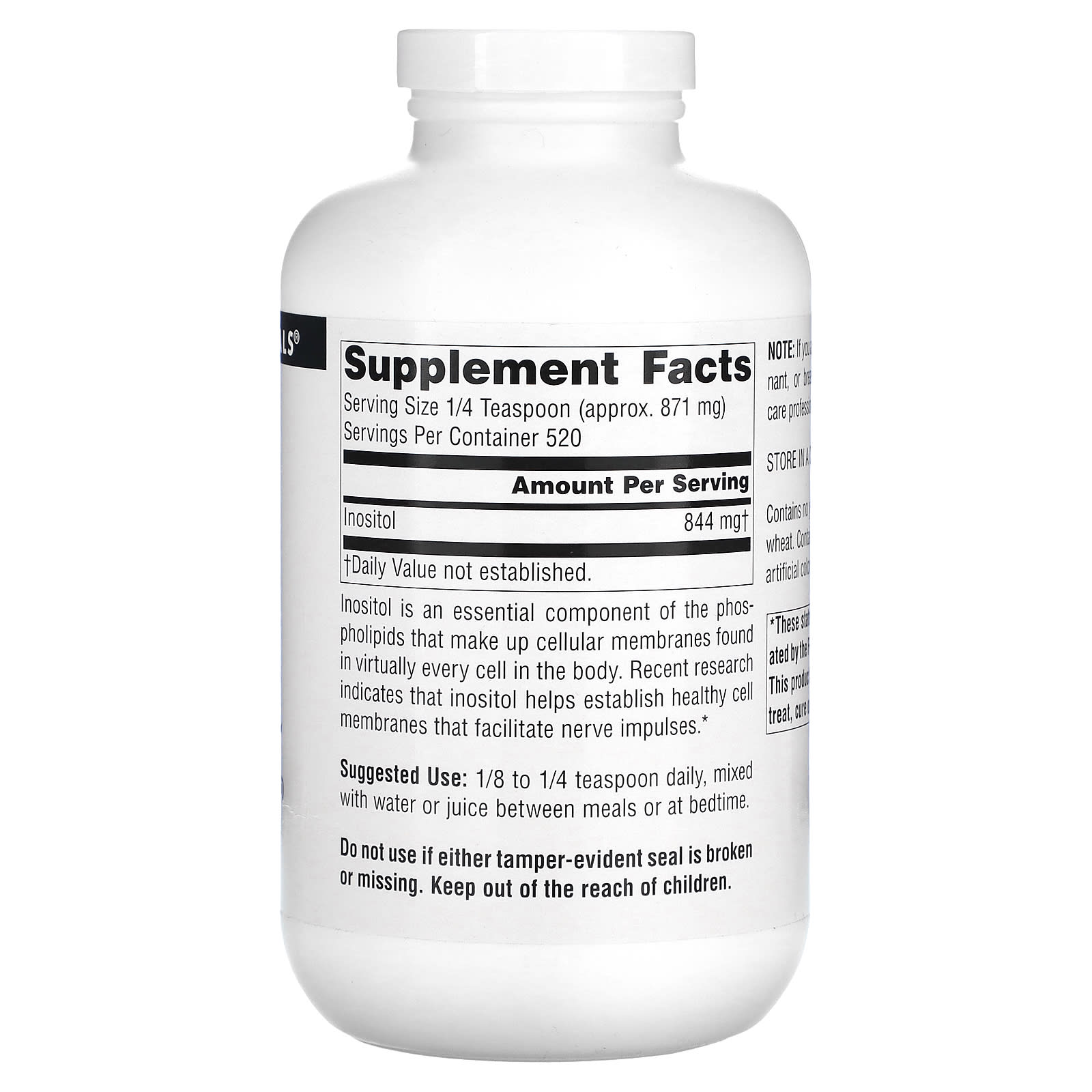 Source Naturals, Pure Inositol Powder, 16 oz (453.6 g) - Image 2