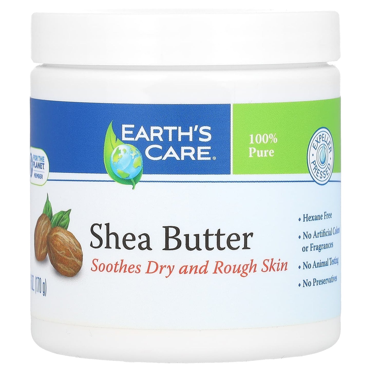 Shea Butter Moisturizer, 100% Pure, Non-Greasy, 6 oz (170g) - Image 1