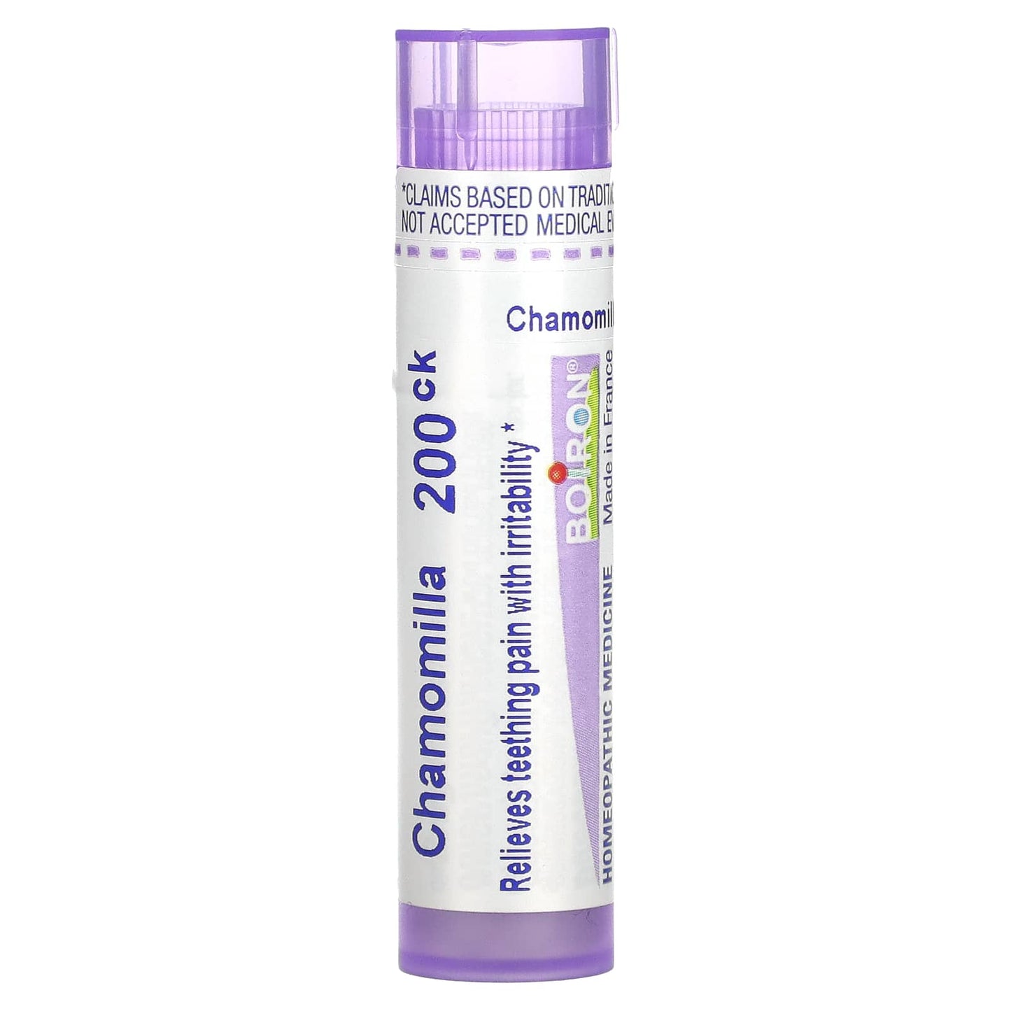 Relieve Teething Pain with Boiron Chamomilla Homeopathic Medicine, 200CK, 80 Pellets - Image 1